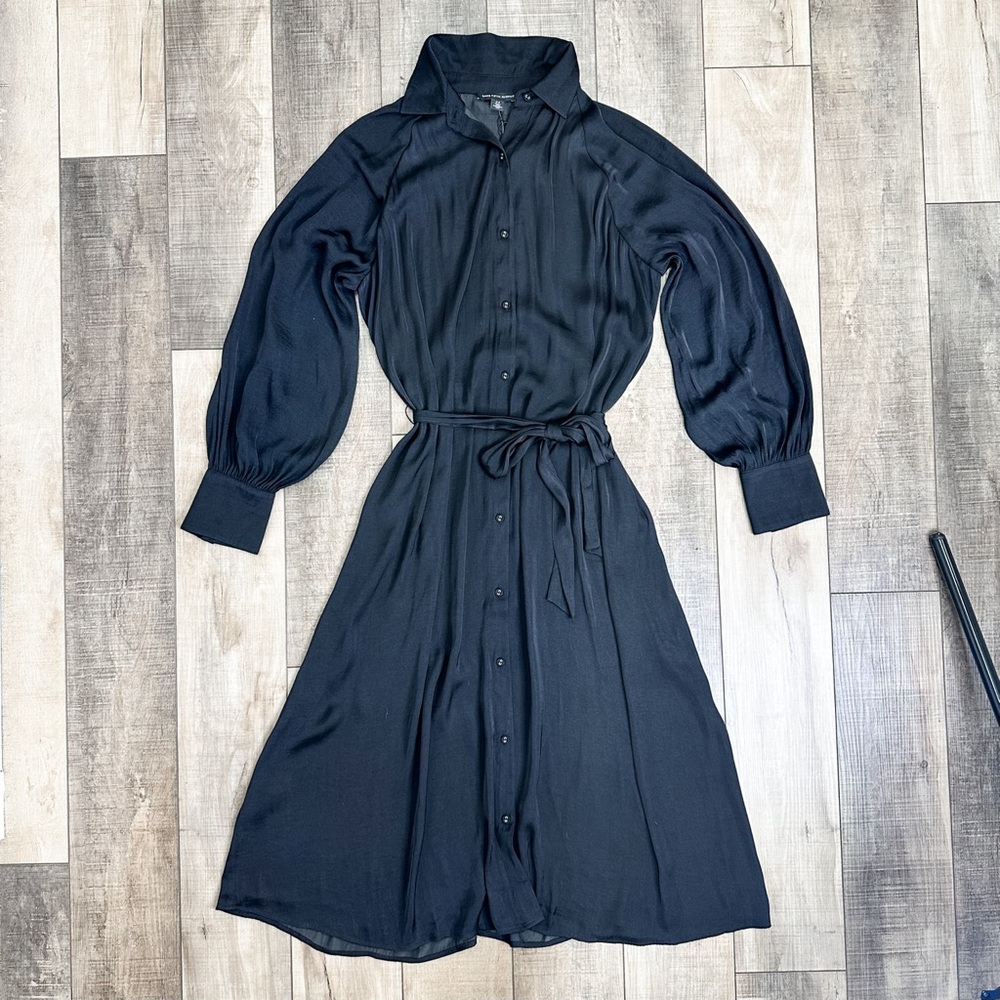 NWT Sak’s  Elegant Black Button-Up Dress
